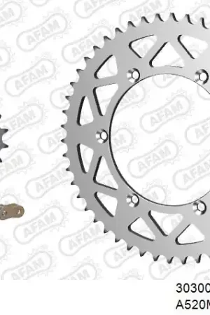 Handgemaakt AFAM - 520MR2 112 ARS (CLIP) GOLD & SPROCKETS - Chain Kits - ALU