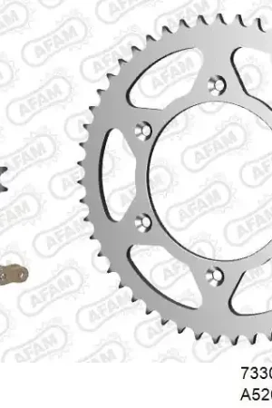AFAM - 520XSR 116 MRS (RIVET) GOLD & SPROCKETS - STEEL Korting