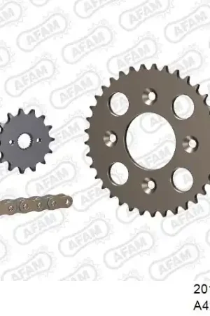 AFAM - 420R1 78 AR (CLIP) GOLD & SPROCKETS - Chain Kits - ALU Wereldwijde Verzending