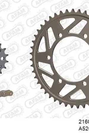 AFAM - 520XSR 118 MRS (RIVET) GOLD & SPROCKETS - Chain Kits - ALU Voordeelprijs