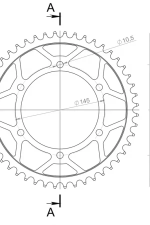 SUPERSPROX - REAR STEEL 48T, BLACK, 520 - Sprockets - Kwaliteit en Compatibiliteit Rechtstreeks Van De Fabrikant