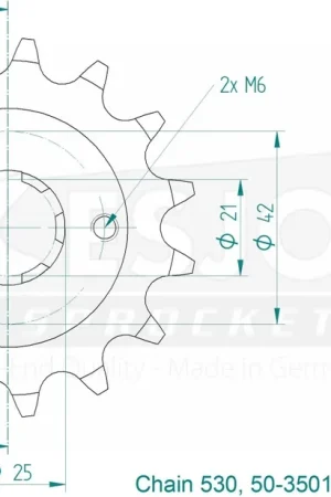 Hoge Kwaliteit ESJOT - FRONT 15T, 530 - Sprockets - Compatibel met Honda