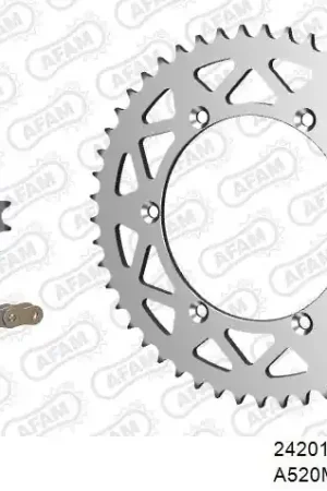 Geld-Terug-Garantie AFAM - 520MR2 112 ARS (CLIP) GOLD & SPROCKETS - Chain Kits - ALU