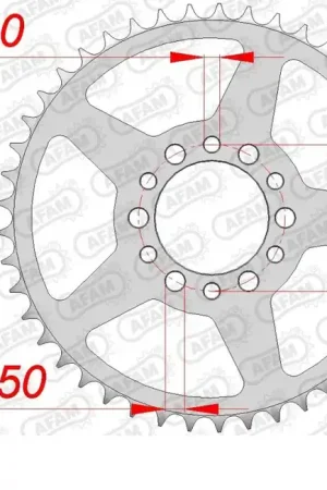 AFAM - REAR STEEL 45T, 520 - Sprockets - Compatibel met Yamaha-modellen Goedkoop