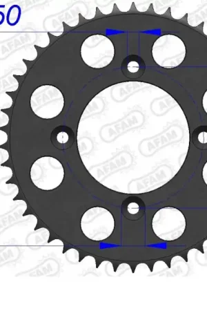 Hoge Kwaliteit AFAM - REAR ALU 50T, 428 - Sprockets - Lichtgewicht Aluminium