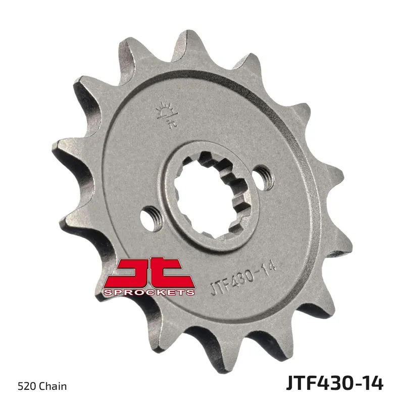 JT SPROCKETS - FRONT STEEL 14T, 520 - Sprockets - Voor Kawasaki en Suzuki Gereduceerde Prijs
