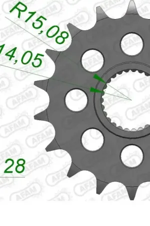 AFAM - FRONT 18T, 525 - Sprockets - Geschikt voor Aprilia Mana 850 Nieuwe Collectie