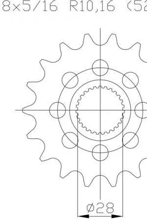 Authentiek ESJOT - FRONT 18T, LIGHT, 525 - Sprockets - Hoogwaardige kwaliteit