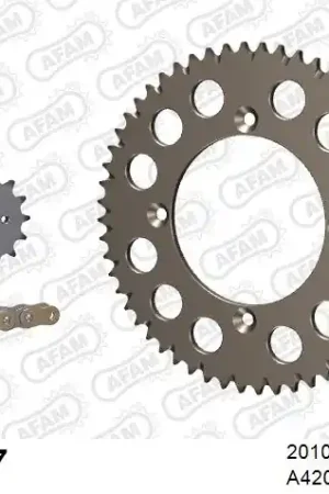 Garantie Inbegrepen AFAM - 420MX2 124 AR - Chain Kits - Goud & Sprockets