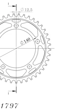 Bestseller SUPERSPROX - REAR STEEL 41T, BLACK, 530 - Sprockets - Compatibel met Suzuki GSX 1400