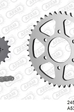 AFAM - 530XMR3 102 MRS (RIVET) & SPROCKETS - Chain Kits - STEEL Lage Kosten