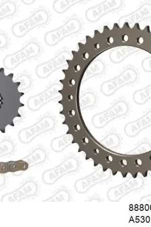 Op = Op AFAM - 530XSR2 106 MRS - Chain Kits - Goud & Sprockets