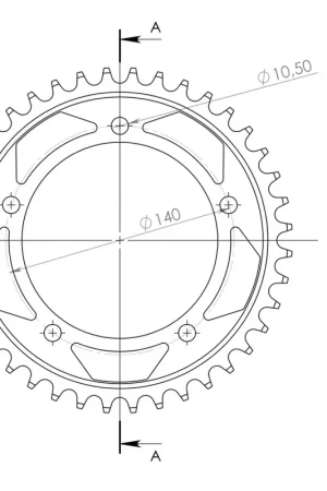 Alleen Vandaag SUPERSPROX - REAR STEEL 40T, BLACK, 530 - Sprockets - 40T