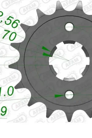 AFAM - FRONT 19T, 428 - Sprockets - Compatibiliteit met Yamaha Xt 350 Laatste Kans