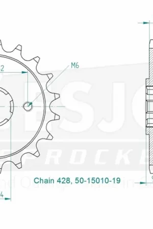 Modern ESJOT - FRONT 19T, 428 - Sprockets - Compatibel met Yamaha Xt 350