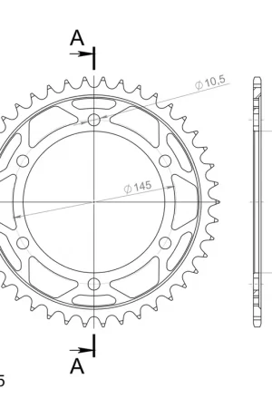 SUPERSPROX - REAR STEEL 42T, BLACK, 525 - Sprockets - Geschikt voor Yamaha Tdm 850 Plaats Bestelling