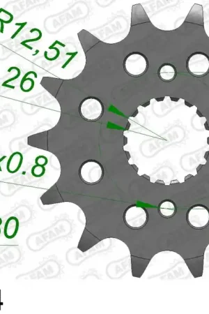 AFAM - FRONT 14T, 520 - Sprockets - Compatibel met diverse modellen Handgemaakt