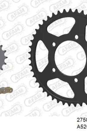 AFAM - 520XSR 112 MRS (RIVET) GOLD & SPROCKETS - Chain Kits - STEEL Handgemaakt