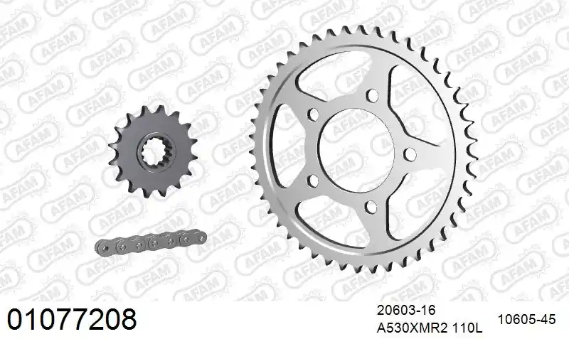 Direct Beschikbaar AFAM - 530XMR3 110 MRS - Chain Kits - STEEL