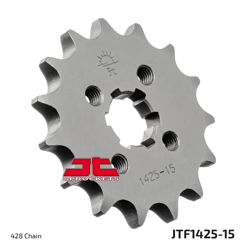 JT Sprockets - FRONT STEEL 15T, 428 - Sprockets - Compatibel met Suzuki Direct Verzonden