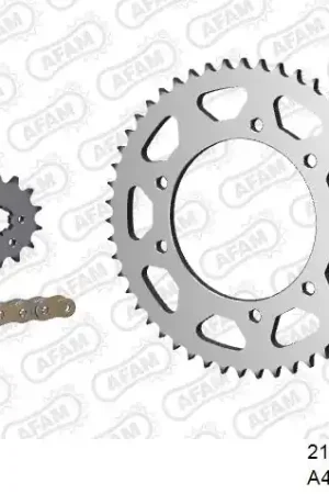 AFAM - 428R1 128 AR (CLIP) GOLD & SPROCKETS - Chain Kits - STEEL Korting