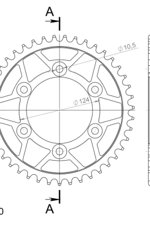 Limited Edition SUPERSPROX - REAR STEEL 43T, BLACK, 520 - Sprockets - Staal