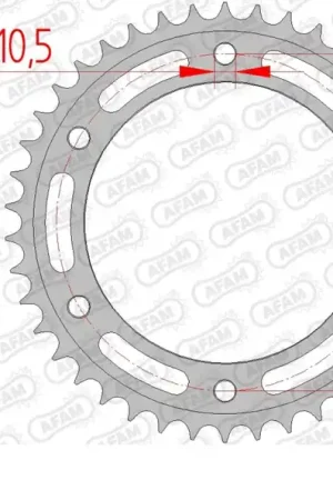 AFAM - REAR STEEL 41T, 525 10.5MM - Sprockets - Compatibel met BMW Beperkte Voorraad