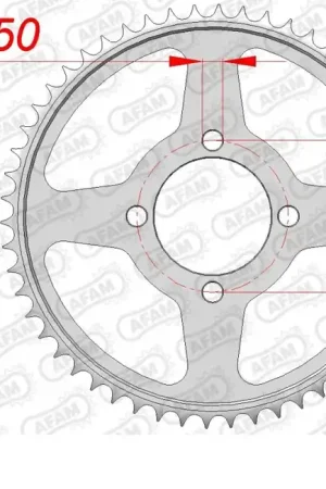 AFAM - REAR STEEL 54T, 428 - Sprockets - Staal In De Mode