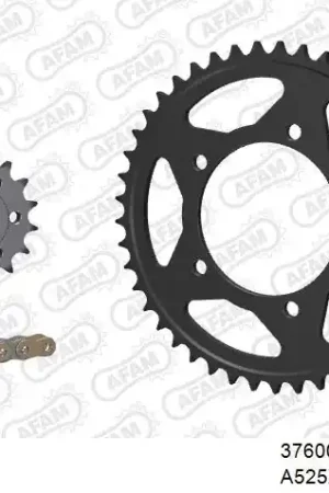 AFAM - 525XSR2 108 MRS (RIVET) GOLD & SPROCKETS - STALEN KETTINGKIT Speciale Aanbieding