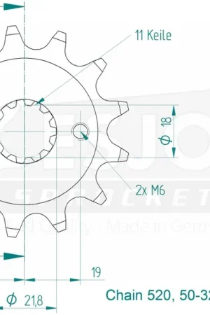 ESJOT - FRONT 13T, 520 - Sprockets - Geschikt voor Honda modellen Origineel