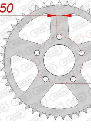 Exclusief AFAM - REAR STEEL 37T, 520 - Sprockets - Geschikt voor Honda