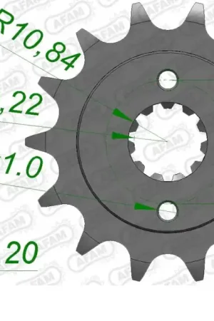 AFAM - FRONT 12T, 520 - Sprockets - Compatibel met Honda Trendy