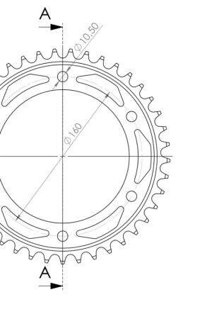 Dagaanbieding SUPERSPROX - REAR STEEL 42T, BLACK, 530 - Sprockets - Staal