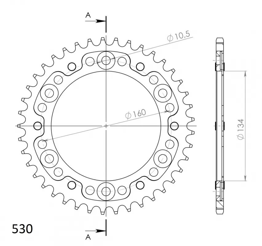Goedkoop SUPERSPROX - REAR STEALTH 42T - Sprockets - Rood 530