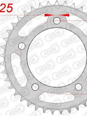 Bestseller AFAM - REAR STEEL 41T, 525 - Sprockets - Compatibel met Honda modellen