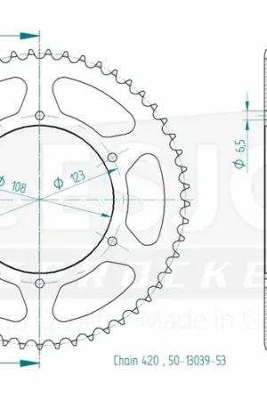 ESJOT - REAR STEEL 53T, 420 - Sprockets - Compatibel met Aprilia Veilige Betaling