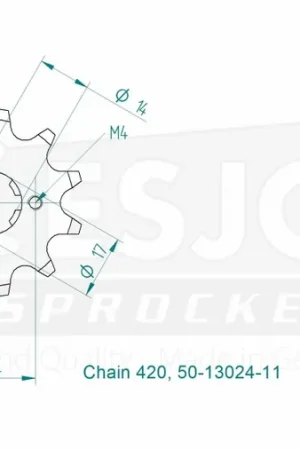Superprijs ESJOT - FRONT 11T, 420 - Sprockets - Compatibel met Aprilia