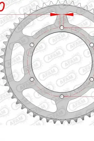 Garantie Inbegrepen AFAM - REAR STEEL 52T, 420 - Sprockets - Geschikt voor Aprilia