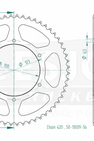 Direct Beschikbaar ESJOT - REAR STEEL 56T, 420 - Sprockets - Geschikt voor diverse Aprilia-modellen
