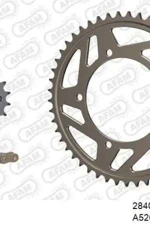 Nu Kopen AFAM - 520XSR 114 MRS (RIVET) GOLD & SPROCKETS - Chain Kits - ALU