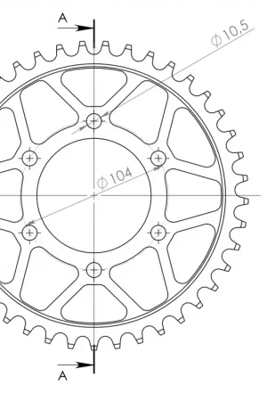 Meest Verkocht SUPERSPROX - REAR STEEL 41T - Sprockets - BLACK, 525