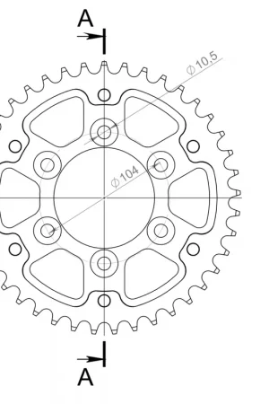 Garantie Inbegrepen SUPERSPROX - REAR STEALTH 41T, GOLD, 525 - Sprockets - 41T