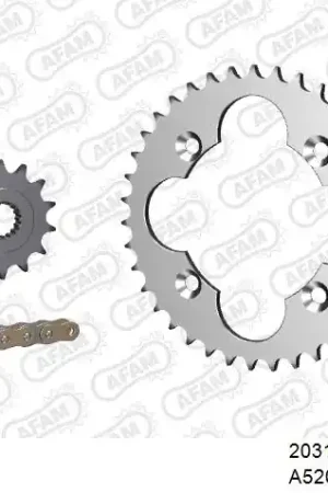 AFAM - 520XRR3 94 ARS (CLIP) GOLD & SPROCKETS - Chain Kits - Steel Garantie Inbegrepen