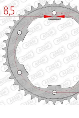 AFAM - REAR STEEL 42T - Sprockets - 525 8.5MM Garantie Inbegrepen