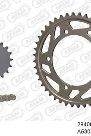 Uitverkoop AFAM - 530XHR2 112 MRS (RIVET) - Chain Kits - Gold & Sprockets