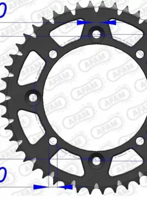 Hoge Kwaliteit AFAM - REAR ALU 47T, 420 - Sprockets - Geschikt voor Kawasaki en Suzuki