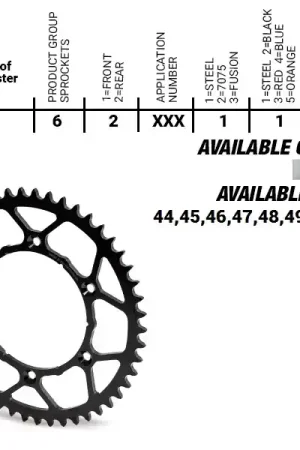 MOTO MASTER - REAR STEEL ULTRALIGHT 46T, 420 - Sprockets - Lichtgewicht staal Meest Verkocht