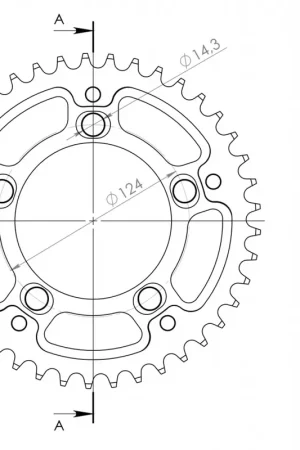 Superprijs SUPERSPROX - REAR STEALTH 41T - Sprockets - ORANGE, 525