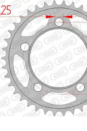 Lage Prijs AFAM - REAR STEEL 37T, 525 - Sprockets - Staal