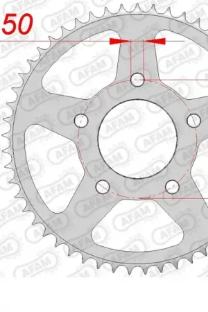 Beperkt Aanbod AFAM - REAR STEEL 53T, 428 - Sprockets - Compatibel met Honda XL 125 RC C